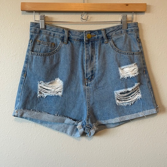 SHEIN Pants - Shein distressed high waisted shorts